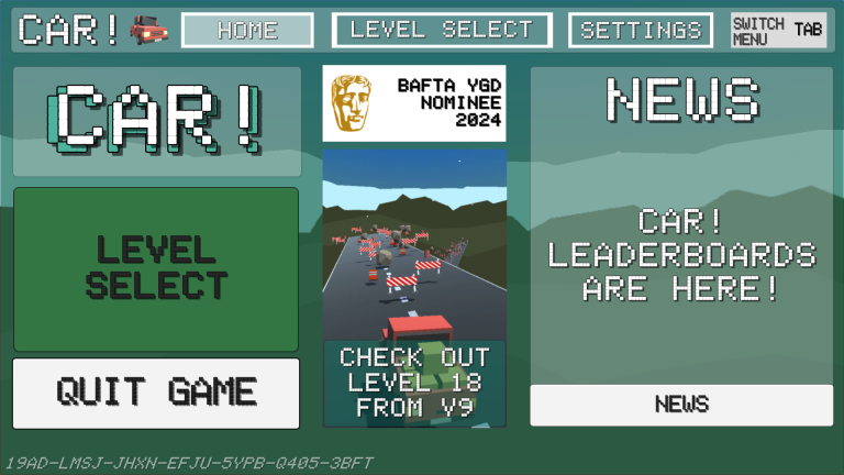 CAR! V9 – New Menus